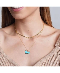 The Lovery Turquoise Heart Charm 14K Gold millimeters