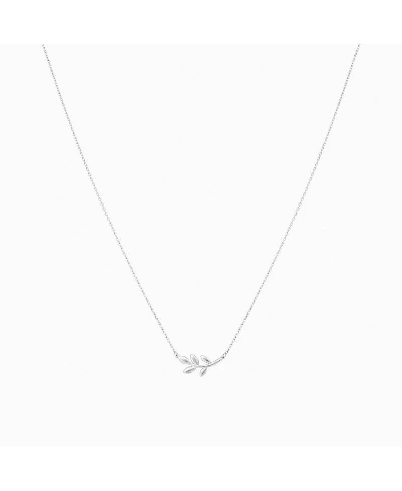 Sterling Silver 18k Gold Plated Olivia Leaf Necklace