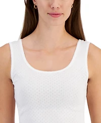 Charter Club Women's Cotton Pointelle Tank Top, Created for Macy's
