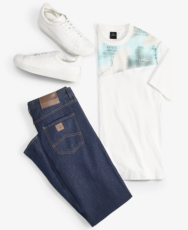 A|X Armani Exchange Men's Regular-Fit Diagonal Graphic T-Shirt