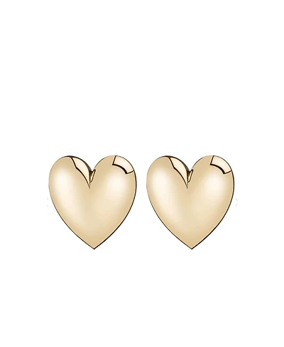 Accessory Concierge Gold-Tone Puff Heart Earrings