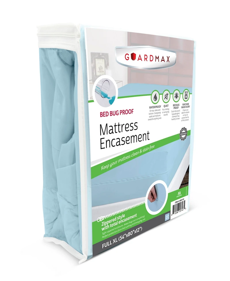Waterproof Zippered Mattress Encasement - Full Xl (9-11 Deep) Grey