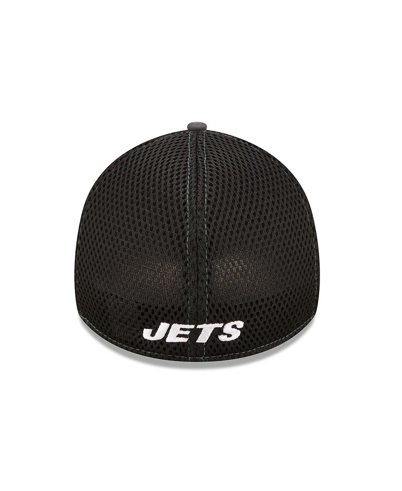Men's New Era Camo, Black New York Jets Logo Neo 39THIRTY Flex Hat