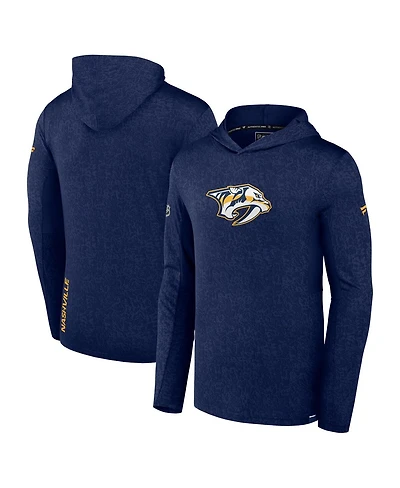 Men's Fanatics Navy Nashville Predators Authentic Pro Lightweight Pullover Hoodie