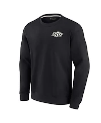 Men's and Women's Fanatics Signature Black Oklahoma State Cowboys Super Soft Pullover Crew Sweatshirt