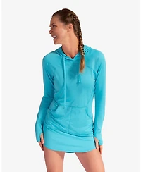 Women's Upf 50+ Sun Protection Hoodie Dress