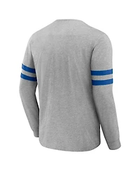 Men's Nfl x Darius Rucker Collection by Fanatics Heather Gray Buffalo Bills Henley Long Sleeve T-shirt