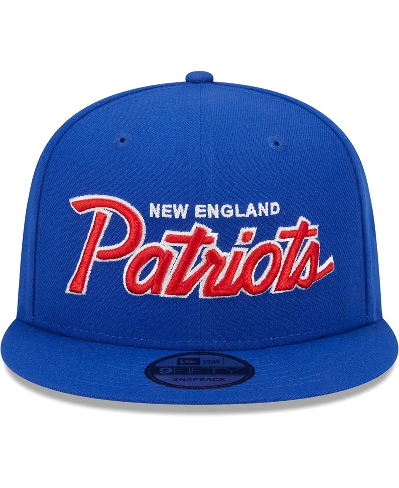Men's New Era Royal New England Patriots Main Script 9FIFTY Snapback Hat