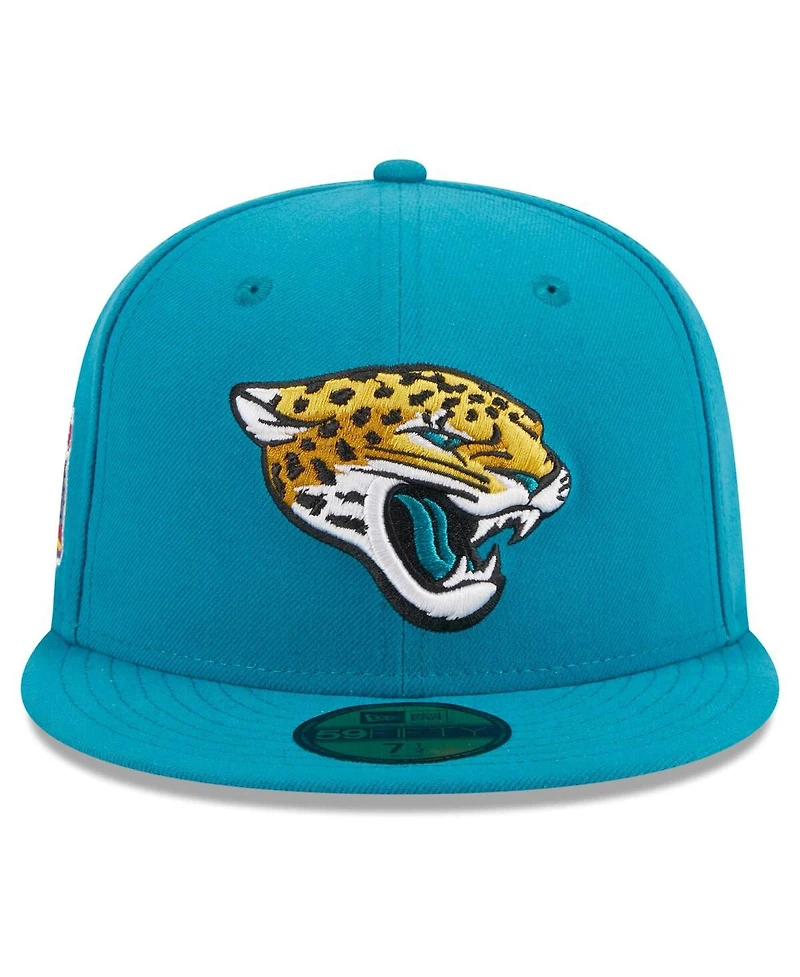 Men's New Era Teal Jacksonville Jaguars Main Patch 59FIFTY Fitted Hat