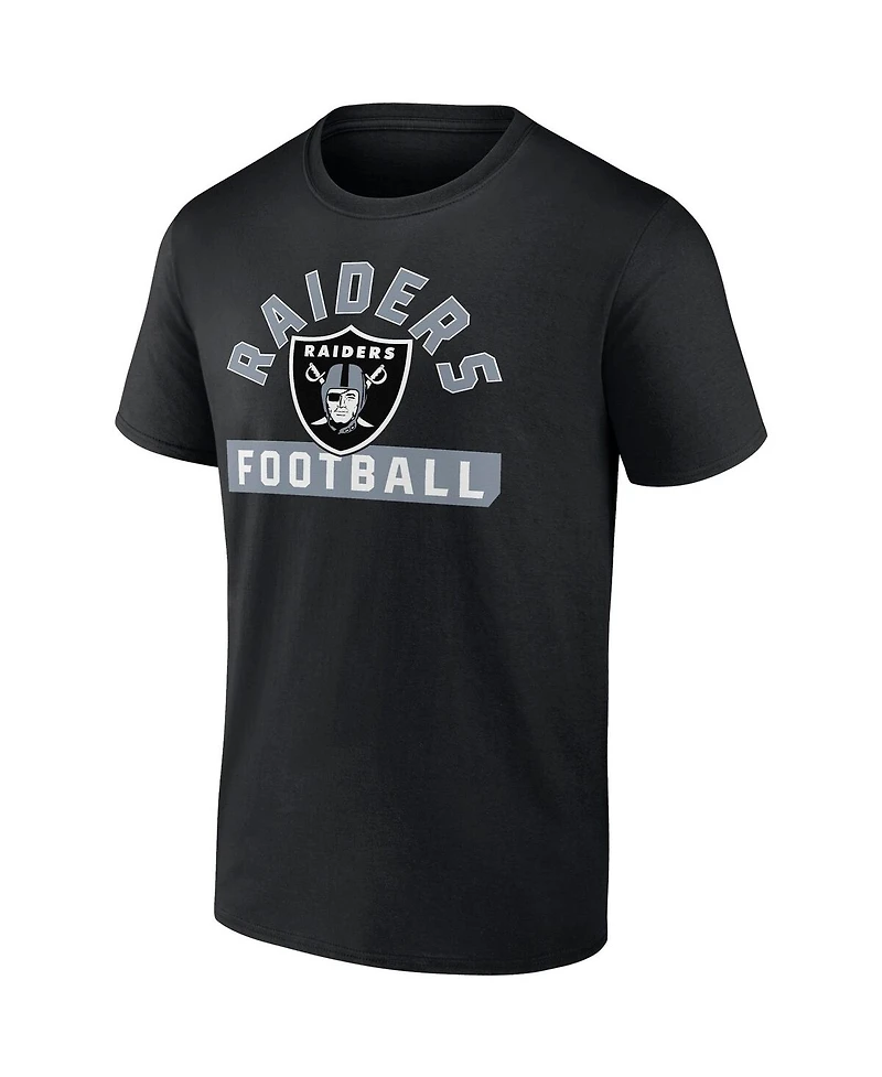 Men's Fanatics Black, White Las Vegas Raiders Two-Pack 2023 Schedule T-shirt Combo Set