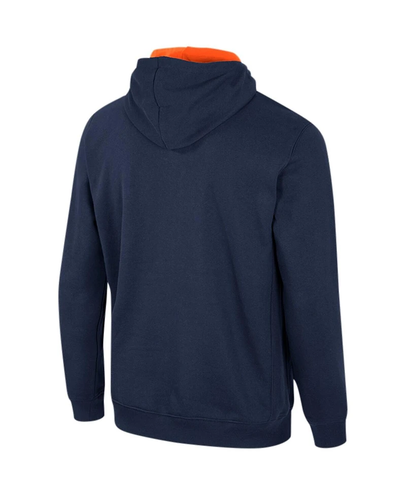 Men's Colosseum Navy Virginia Cavaliers Team Half-Zip Pullover Hoodie