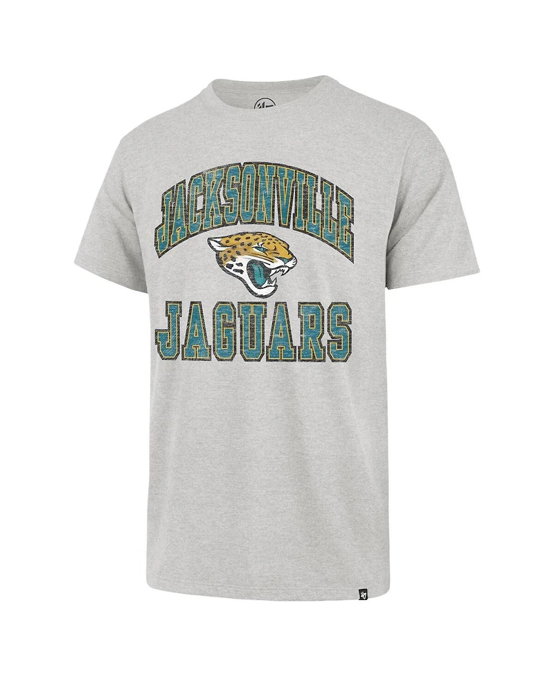 Men's '47 Brand Gray Distressed Jacksonville Jaguars Play Action Franklin T-shirt