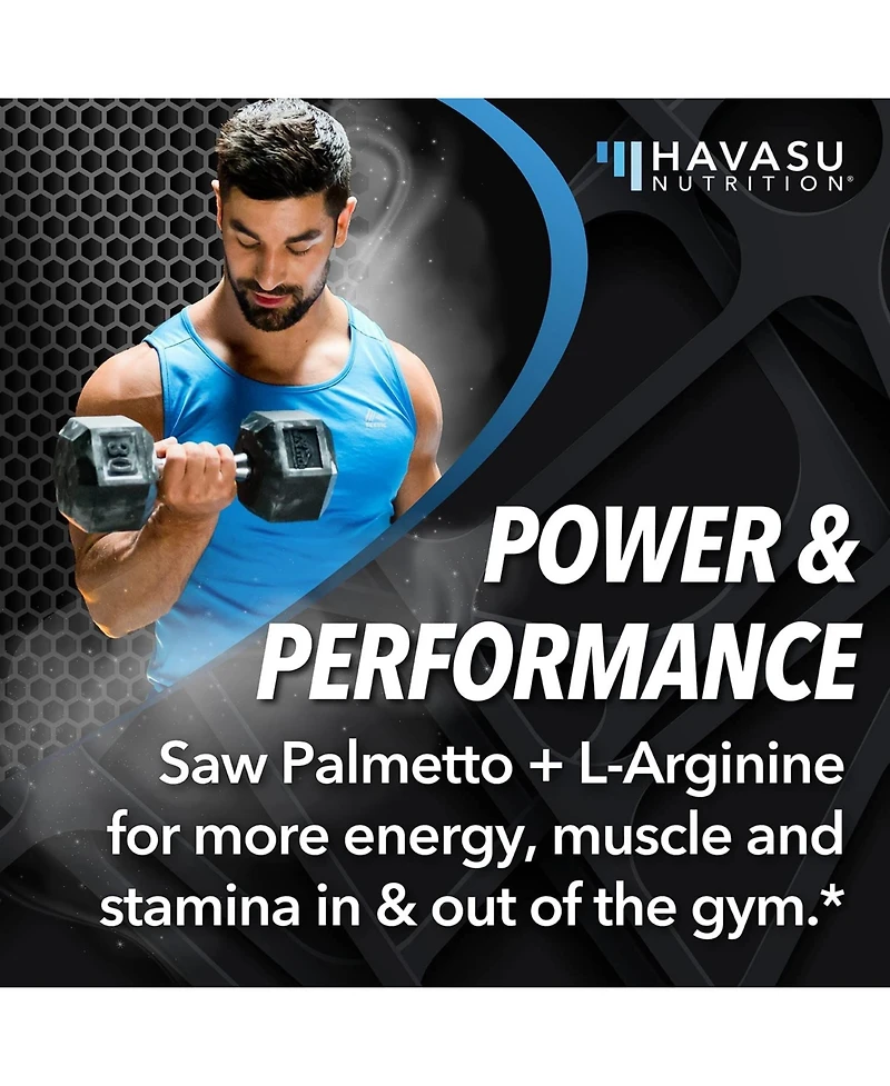 Saw Palmetto + L-Arginine Capsules, Havasu Nutrition, 60ct