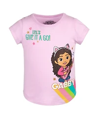 Gabby's Dollhouse Toddler Girls Dreamworks Gabbys Pandy Paws 3 Pack T-Shirts