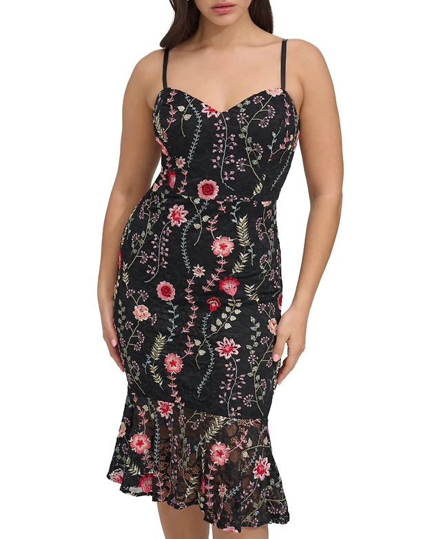 liv foster elara asymmetrical embroidered lace midi dress Liv Foster Elara Asymmetrical Embroidered Lace Midi Dress