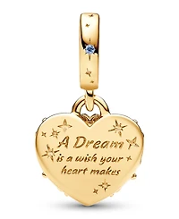 Pandora 14K Gold-Plated Disney Cinderella Heart Charm