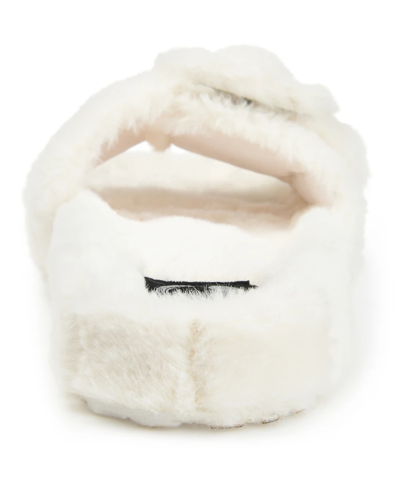 Journee Collection Women's Shadow Faux Fur Slide Slipper