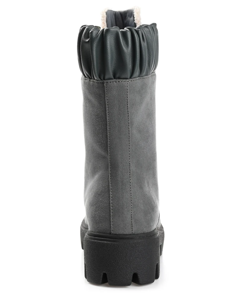 Journee Collection Women's Elinor Lace Up Lug Booties