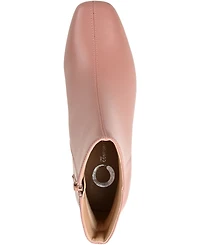 Journee Collection Women's Kelssa Wide Width Square Toe Kitten Heel Dress Booties