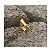 Sohi Women's Gold Minimal Bar Ring