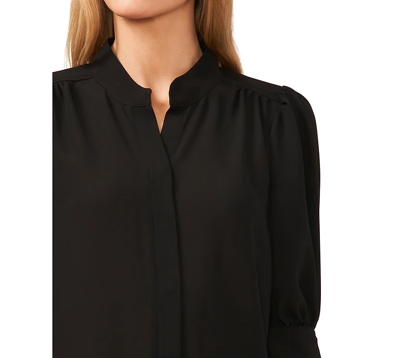 CeCe Women's 3/4-Sleeve Collared Button Down Top