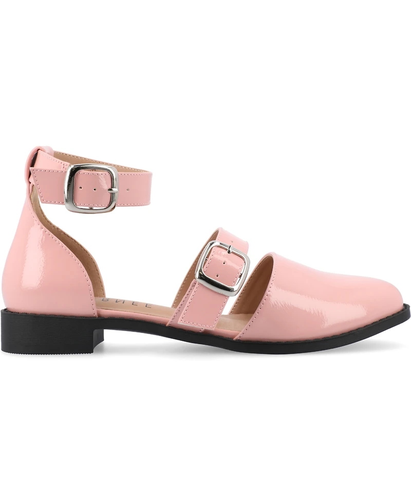 Journee Collection Women's Constance Double Buckle Flats