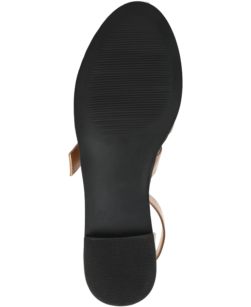 Journee Collection Women's Constance Double Buckle Flats