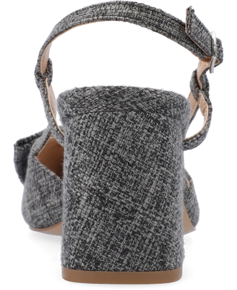 Journee Collection Women's Tailynn Wide Width Slingback Block Heel Pumps