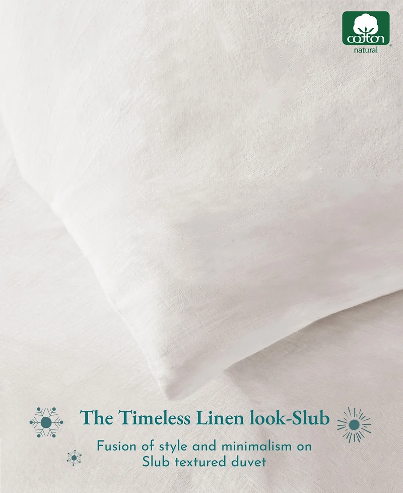 3-Piece Duvet Cover Set, Luxury 100% Cotton Oversized King with 2 Pillow Shams, Button Closure, Corner Ties by California Design Den