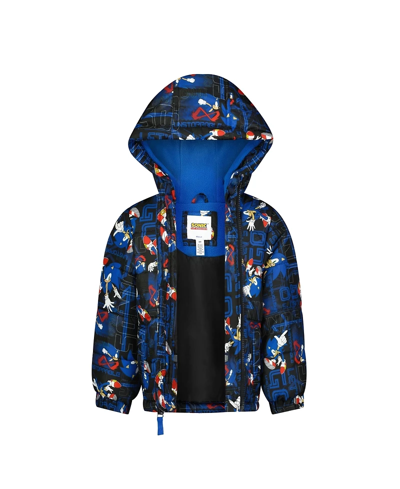 Sega Sonic the Hedgehog Toddler Boys Printed Puffer Jacket