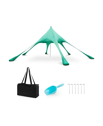 Sugift 20 x 20 Feet Beach Canopy Tent with UPF50+ Sun Protection and Shovel