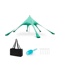 Sugift 20 x 20 Feet Beach Canopy Tent with UPF50+ Sun Protection and Shovel