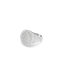 Swarovski White, Rhodium Plated Meteora Cocktail Ring