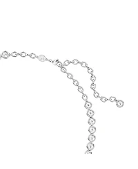 Swarovski Round Cut, White, Rhodium Plated Imber Tennis Necklace