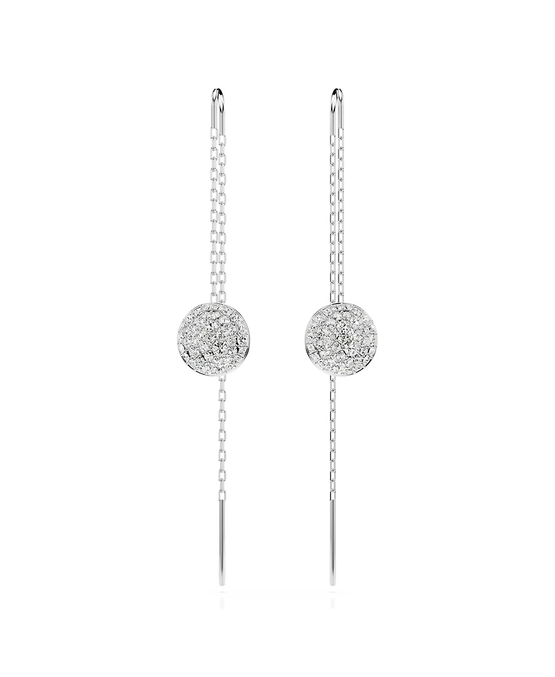 Swarovski White, Rhodium Plated or Rose-Gold Tone Meteora Drop Earrings