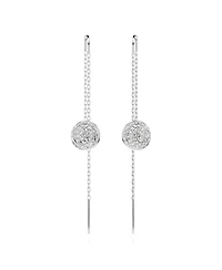 Swarovski White, Rhodium Plated or Rose-Gold Tone Meteora Drop Earrings