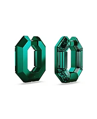 Swarovski Green or Pink, Aluminum Lucent Mini Hoop Earrings