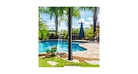 7.2 Feet Solar-Heated Outdoor Shower with Free-Rotating Head