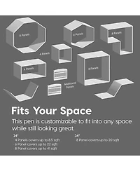 Iris Usa 24" Exercise 6-Panel Pet Playpen with Door, Dog Cat Playpen For Puppy Small Dogs Keep Pets Secure Easy Assemble Easy Storing Customizable Non