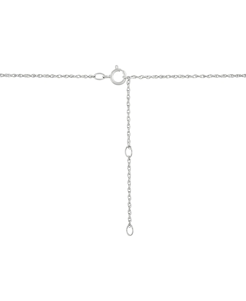 Diamond Double Heart Pendant Necklace (1 ct. t.w.) in 14k White Gold, 16" + 2" extender