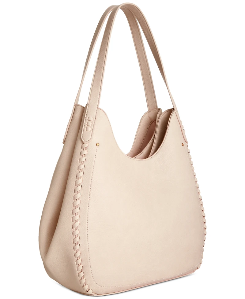 Style & Co Whip-Stitch Soft 4-Poster Tote, Exclusively at Macy's