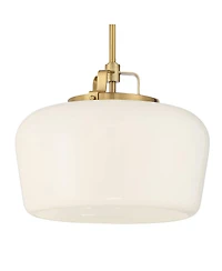 Mystic Gold Pendant Chandelier Lighting 15" Wide Modern Opal White Glass Shade 3-Light Fixture for Dining Room Living House Foyer Kitchen Island Entry