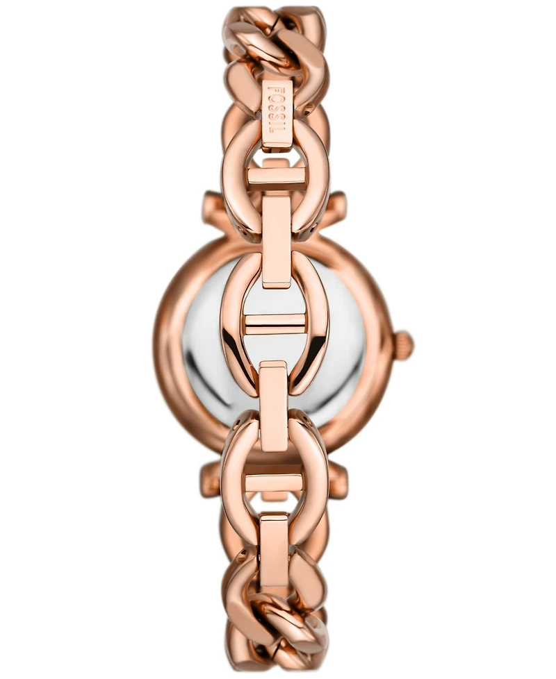 Fossil Women's Carlie Three-Hand Gold-Tone Stainless Steel Watch 28mm