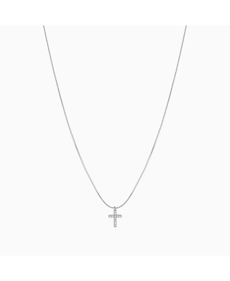Sterling Silver 18k Gold Plated Weiss Cross Necklace, Faith Inspired Jewelry, Dainty