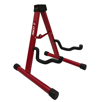 5 Core Double Guitar Stand Floor Adjustable Heavy Duty A Frame Folding Acoustic Electric Bass Mandolin Banjo Violin Holder Stands