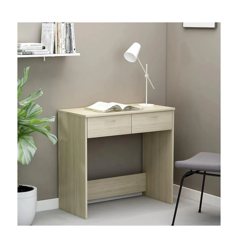 vidaXL Desk Sonoma Oak 31.5"x15.7"x29.5" Engineered Wood
