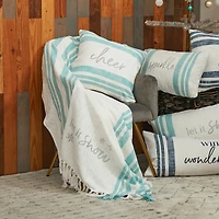 Morgan Cheer Woven Christmas Throw Pillow