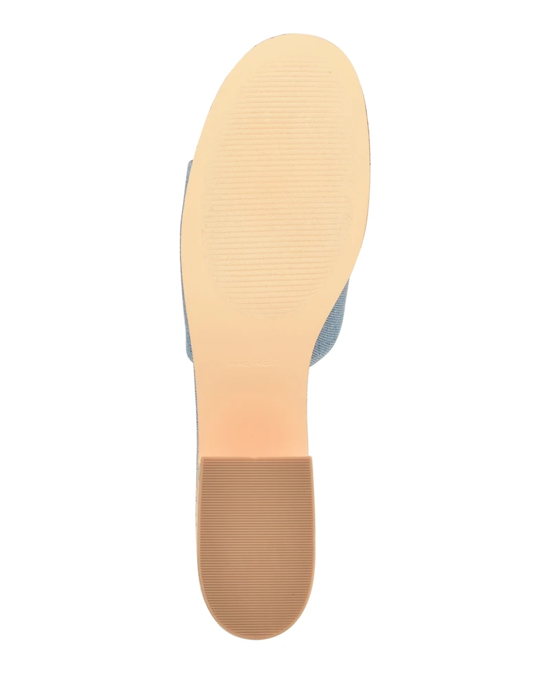 Nine West Women's Boone Slip-On Block Heel Platform Sandals