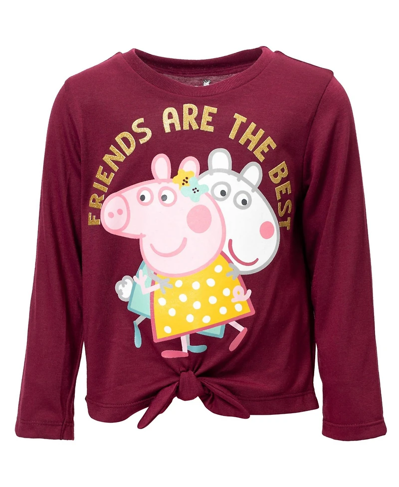 Peppa Pig Toddler Girls Pullover Long Sleeve Graphic T-Shirt & Leggings Toodler