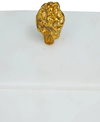 Rosemary Lane Real Marble Box with Gold-Tone Finial Set of 3 - 9", 7", 6"W
